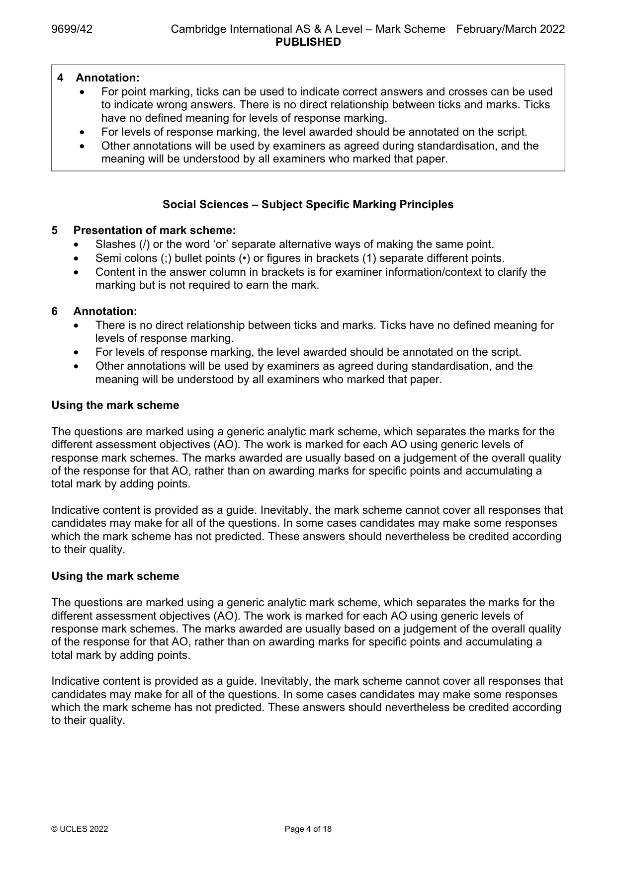 Mark scheme, page 4 of 18