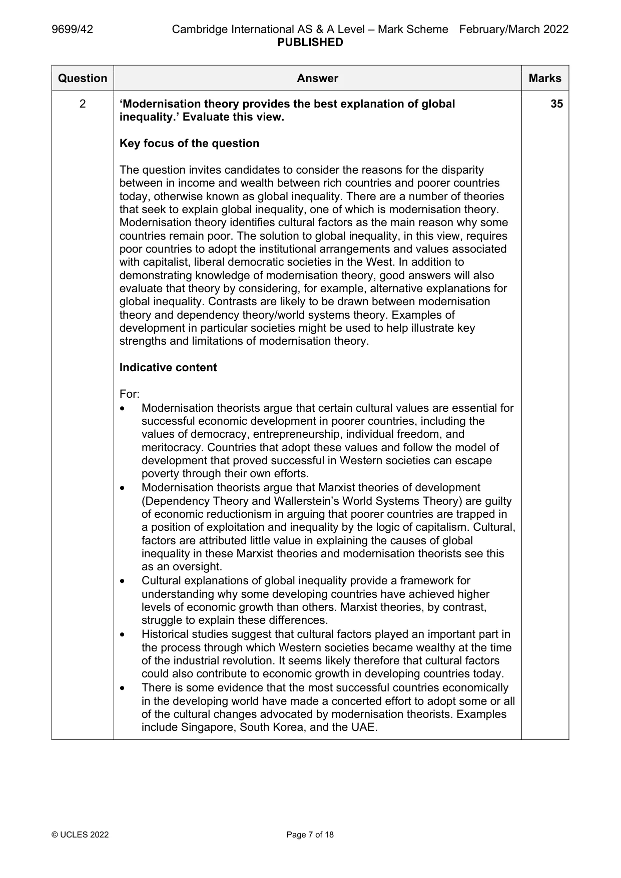 Mark scheme, page 7 of 18