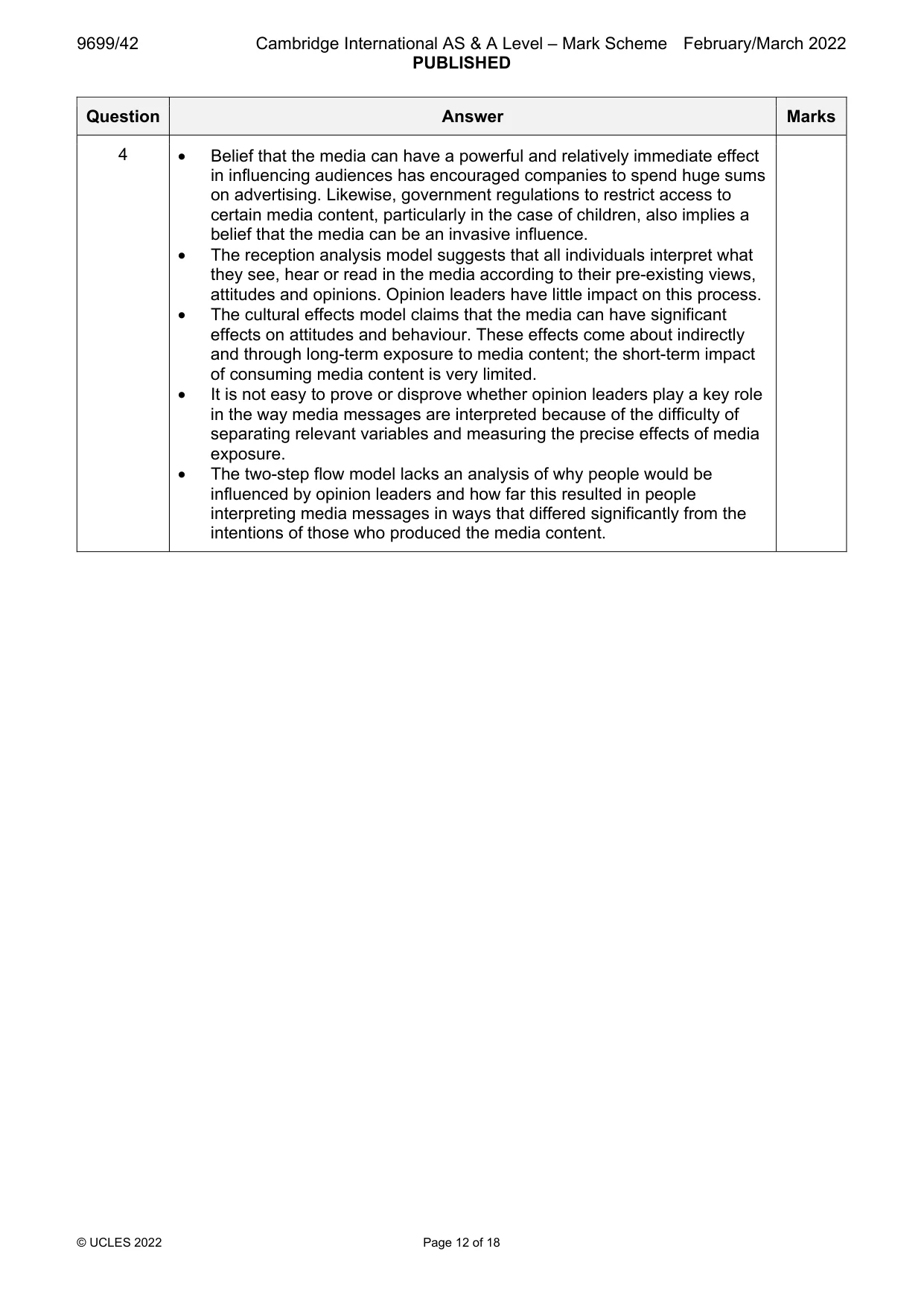 Mark scheme, page 12 of 18