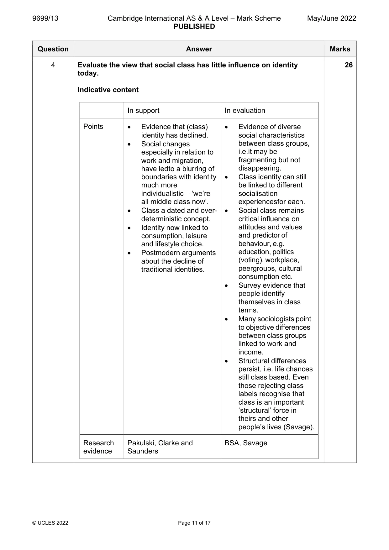 Mark scheme, page 11 of 17