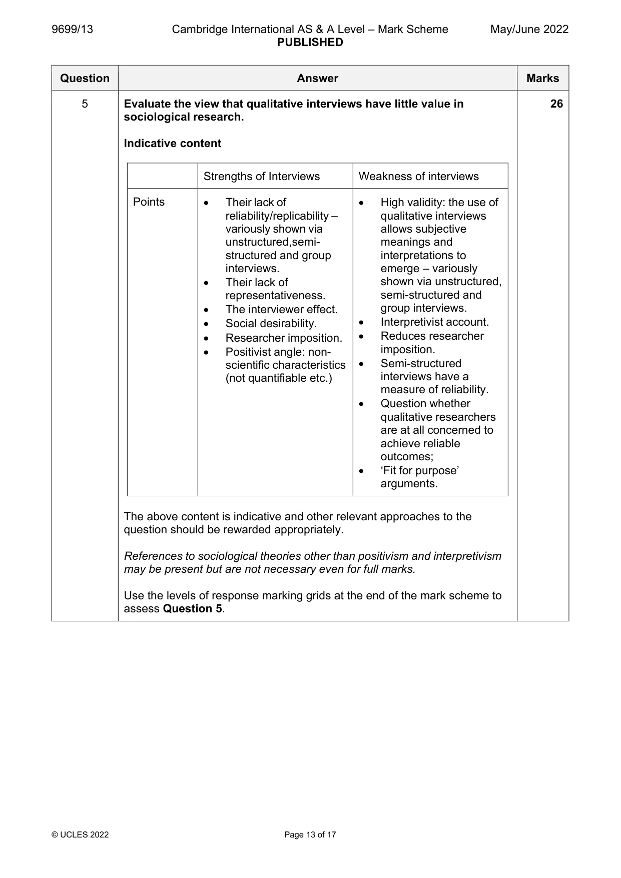 Mark scheme, page 13 of 17