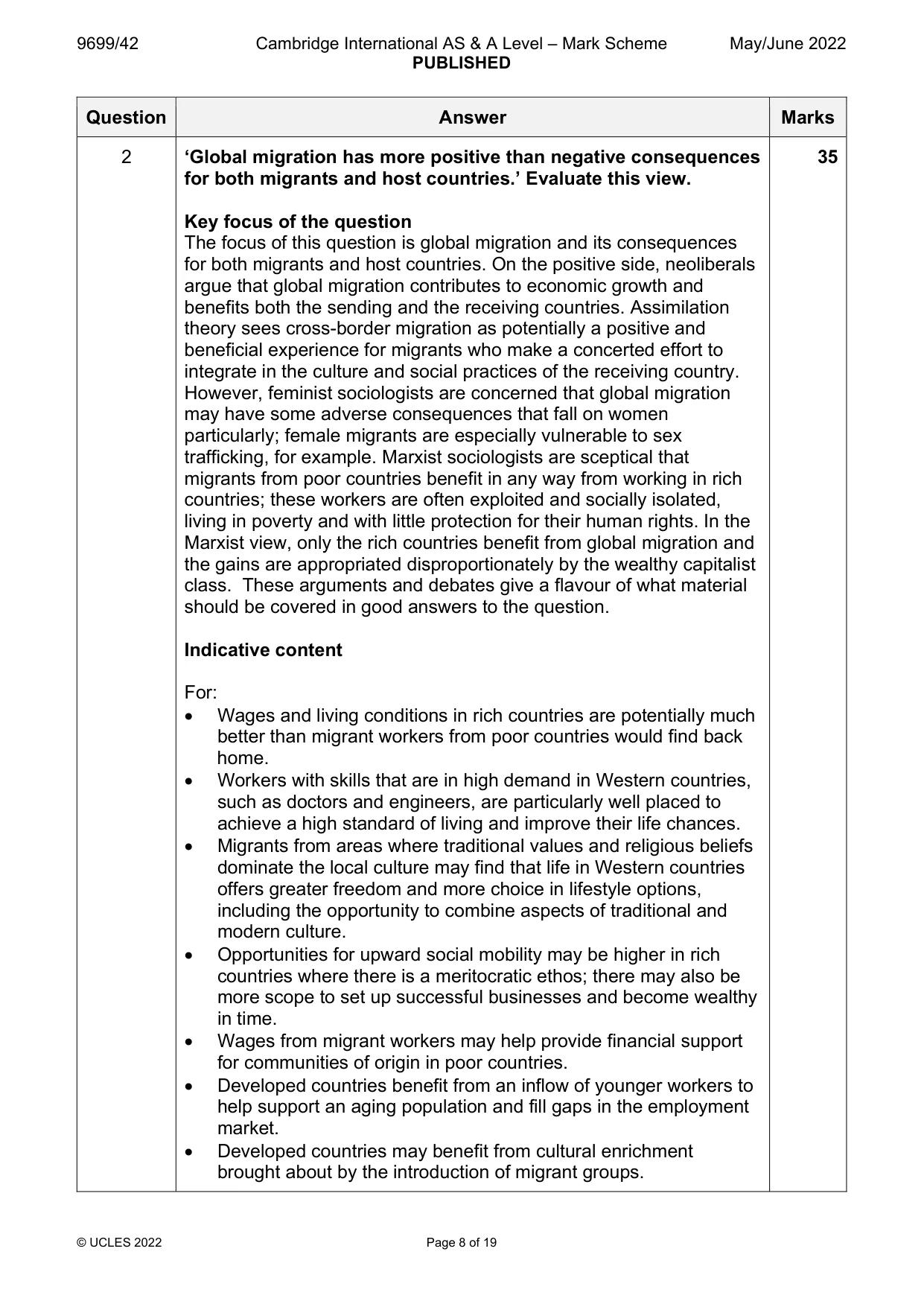 Mark scheme, page 8 of 19