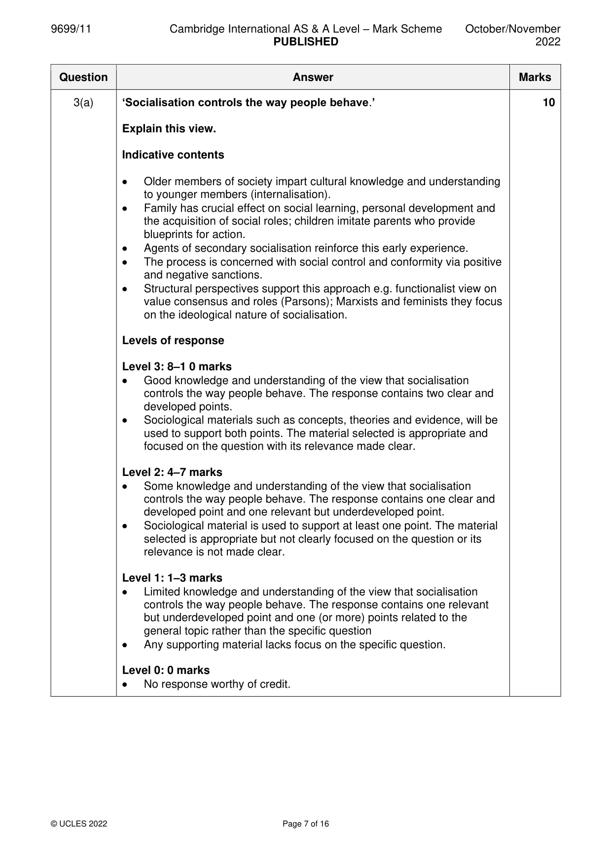 Mark scheme, page 7 of 16