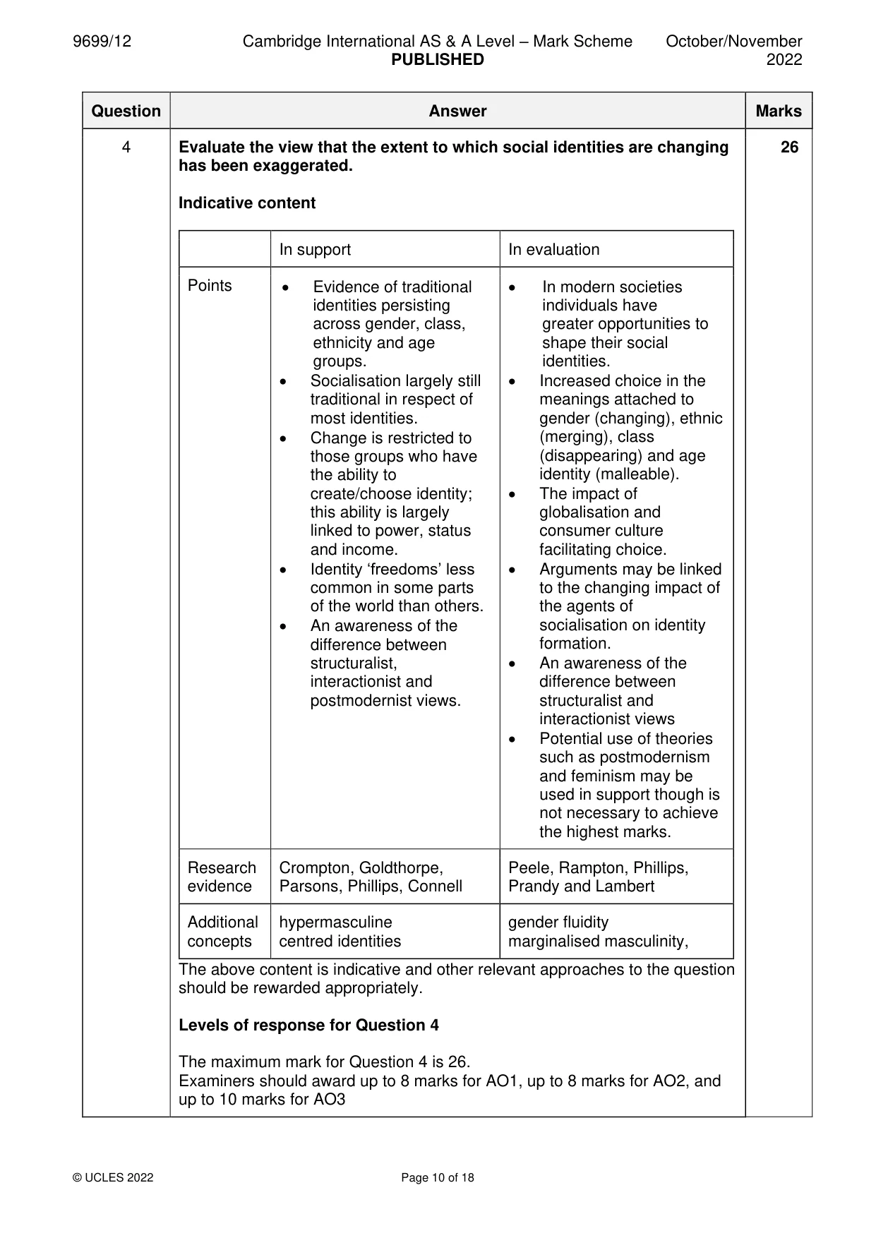 Mark scheme, page 10 of 18