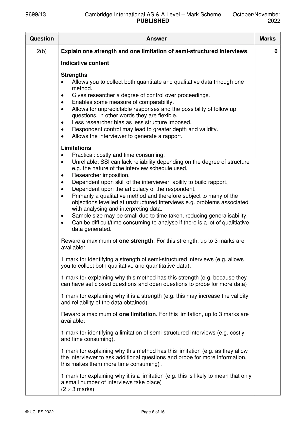 Mark scheme, page 6 of 16
