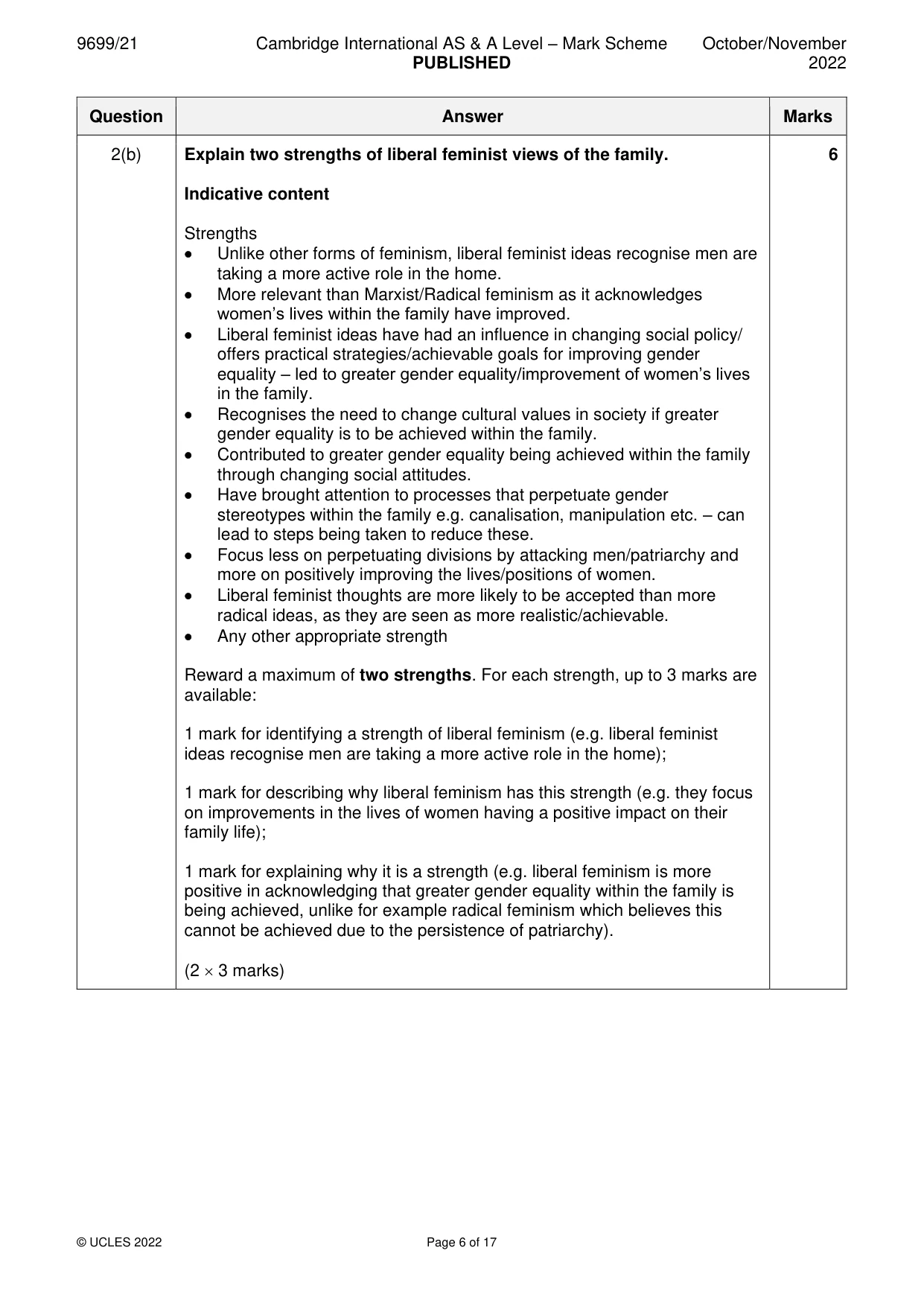 Mark scheme, page 6 of 17