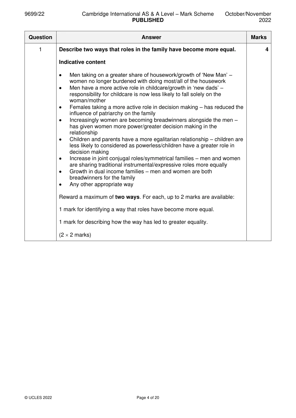 Mark scheme, page 4 of 20