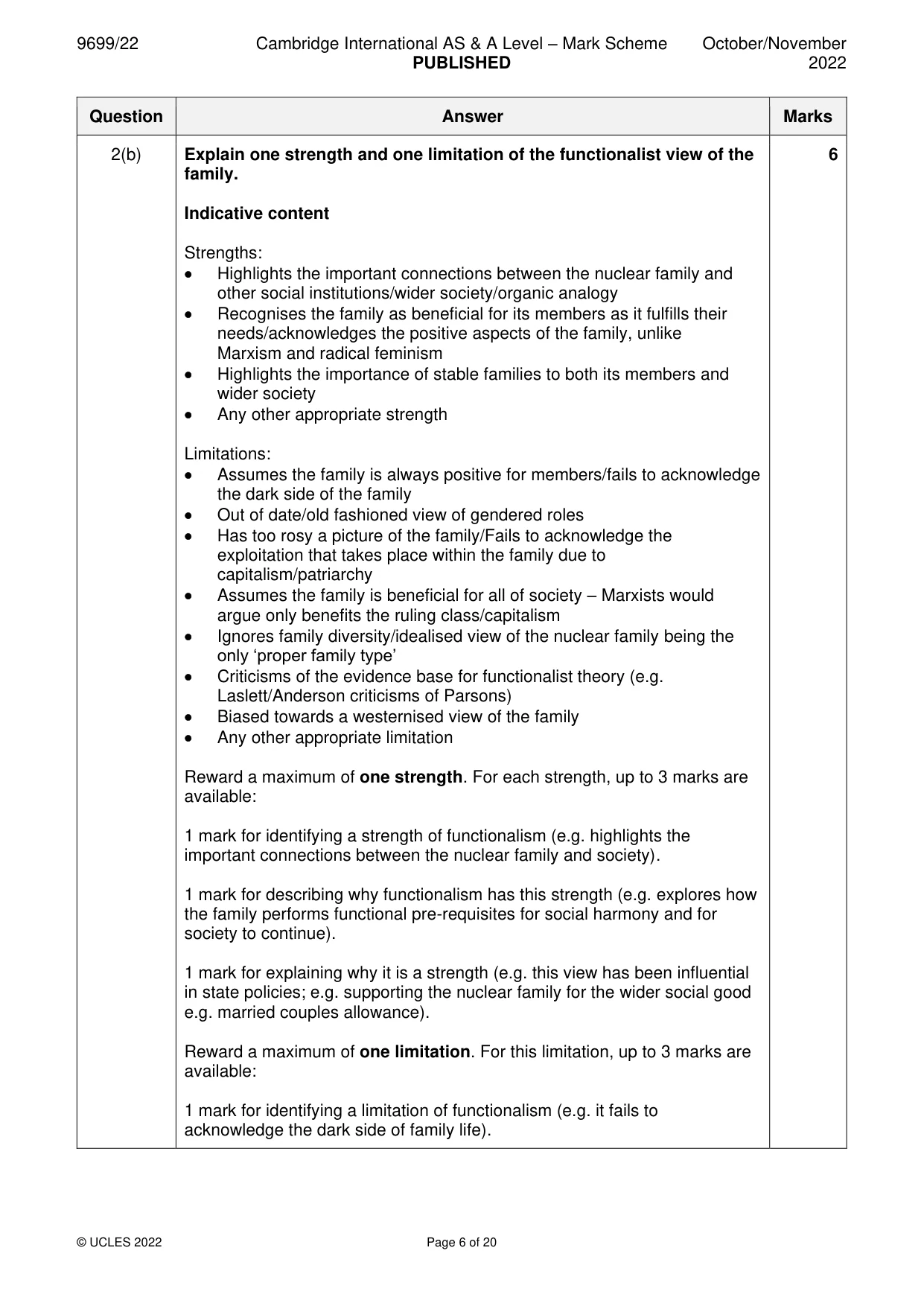 Mark scheme, page 6 of 20