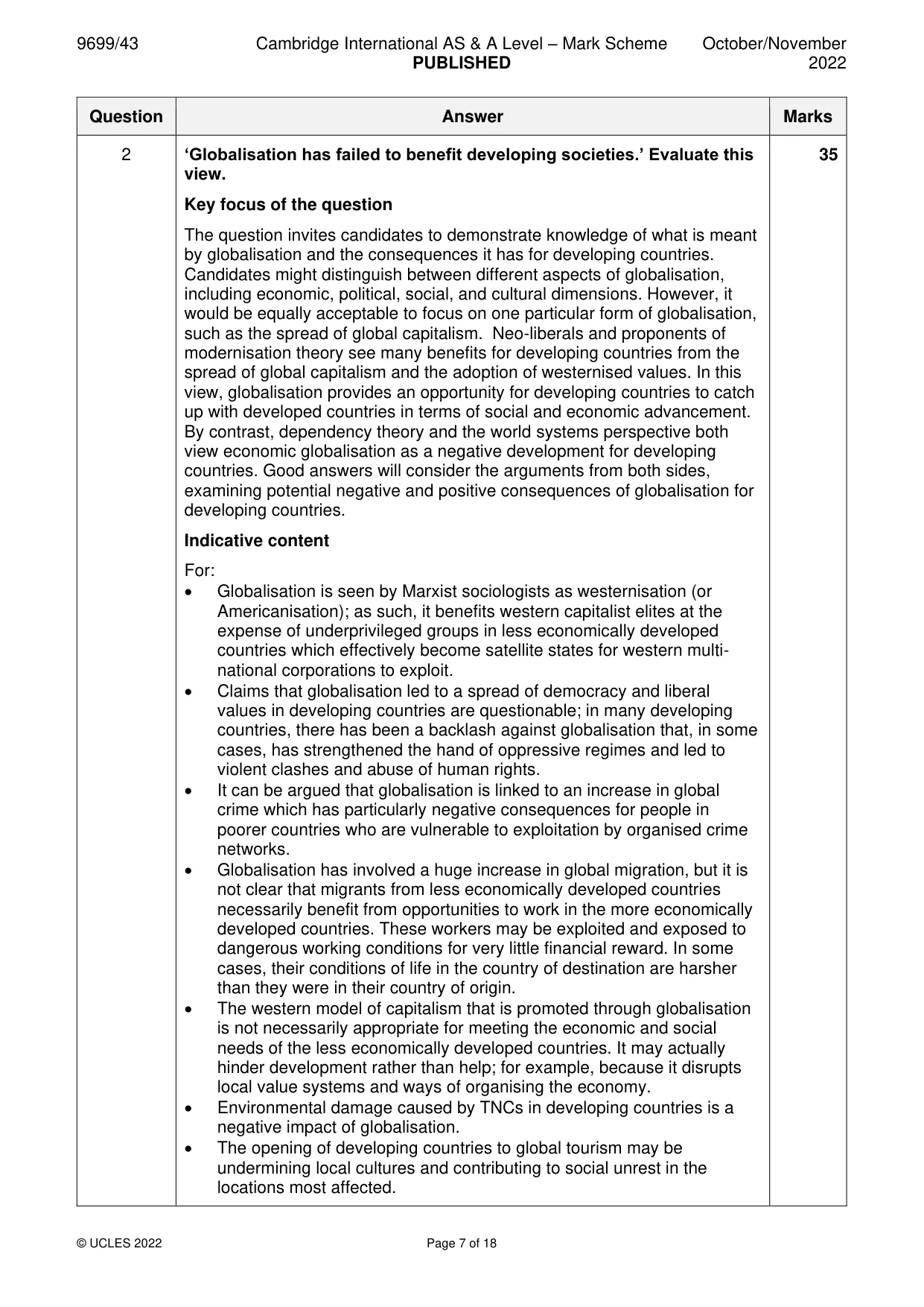 Mark scheme, page 7 of 18
