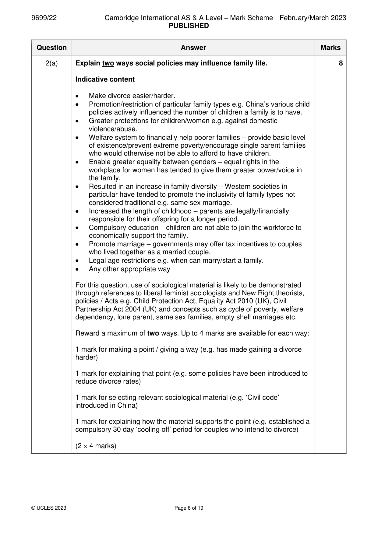 Mark scheme, page 6 of 19
