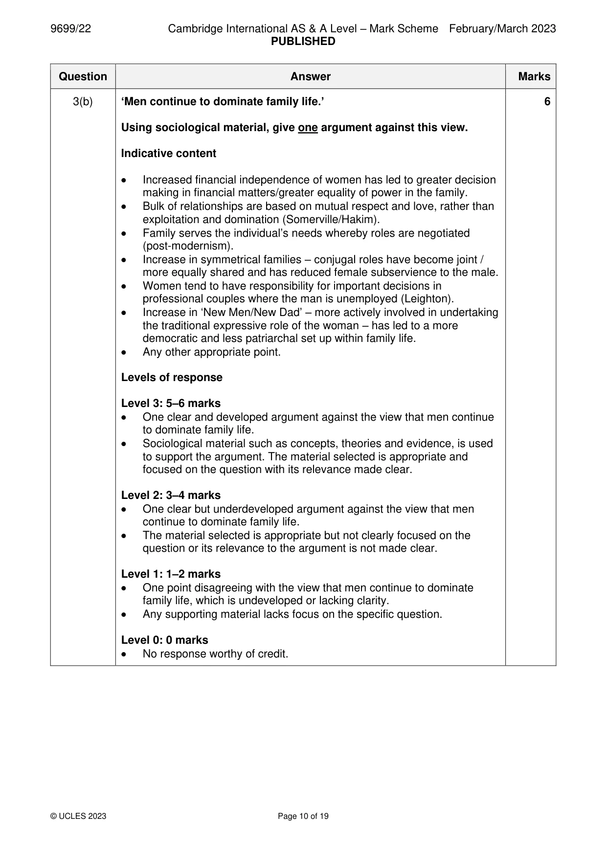 Mark scheme, page 10 of 19