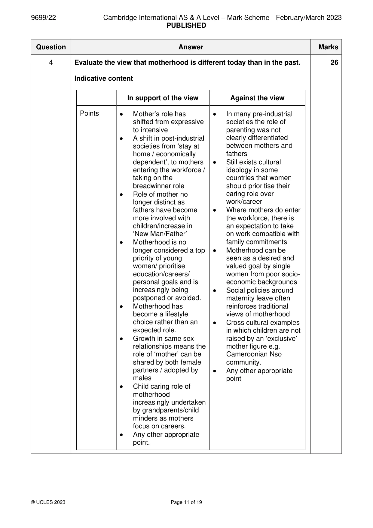 Mark scheme, page 11 of 19