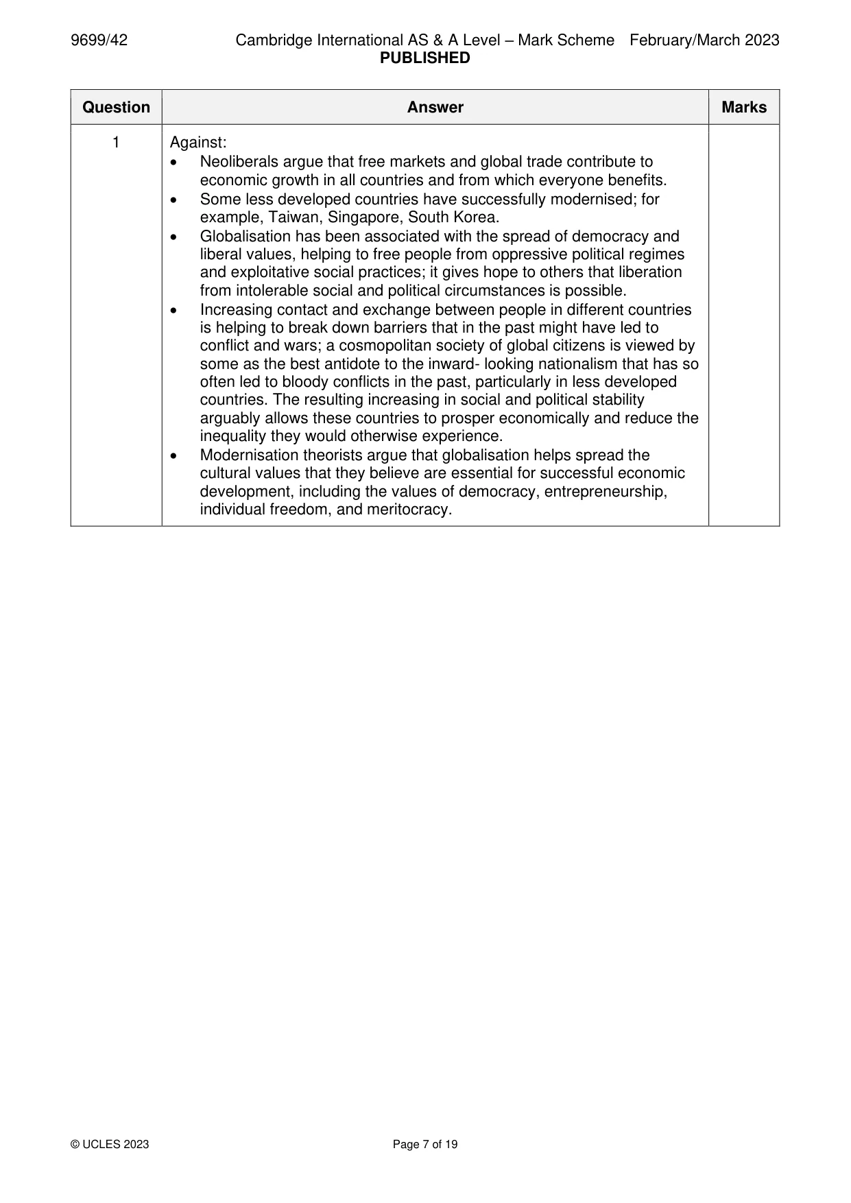 Mark scheme, page 7 of 19