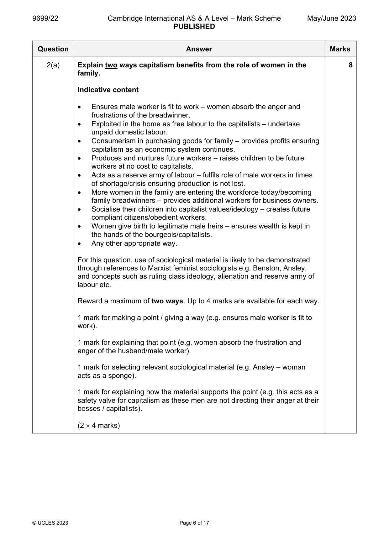 Mark scheme, page 6 of 17