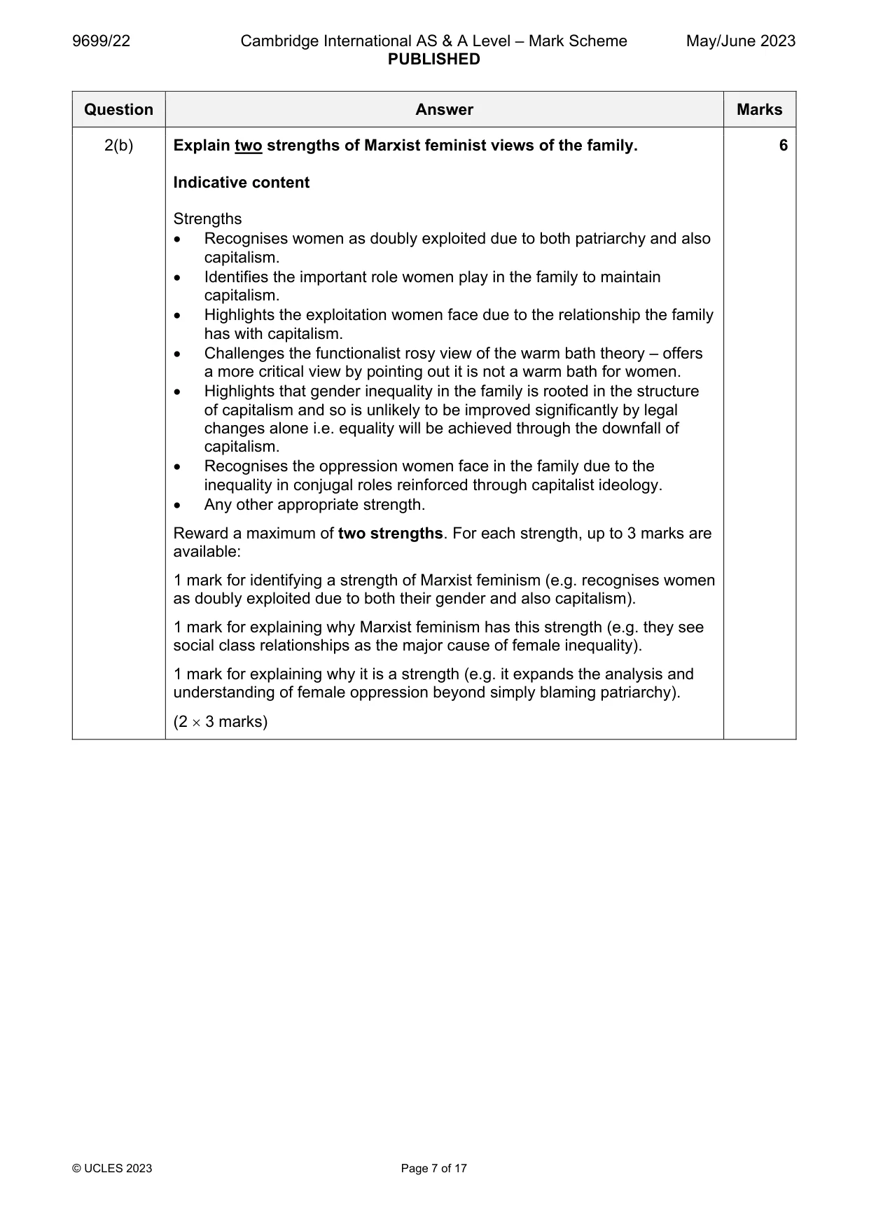 Mark scheme, page 7 of 17