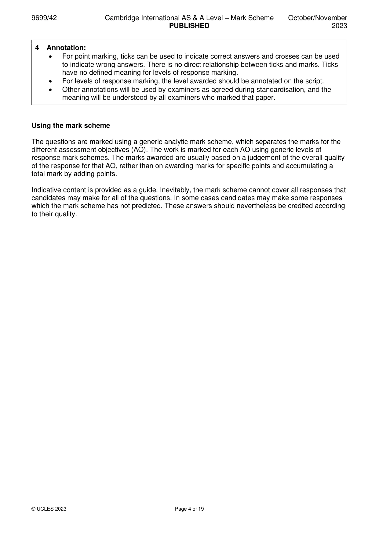 Mark scheme, page 4 of 19