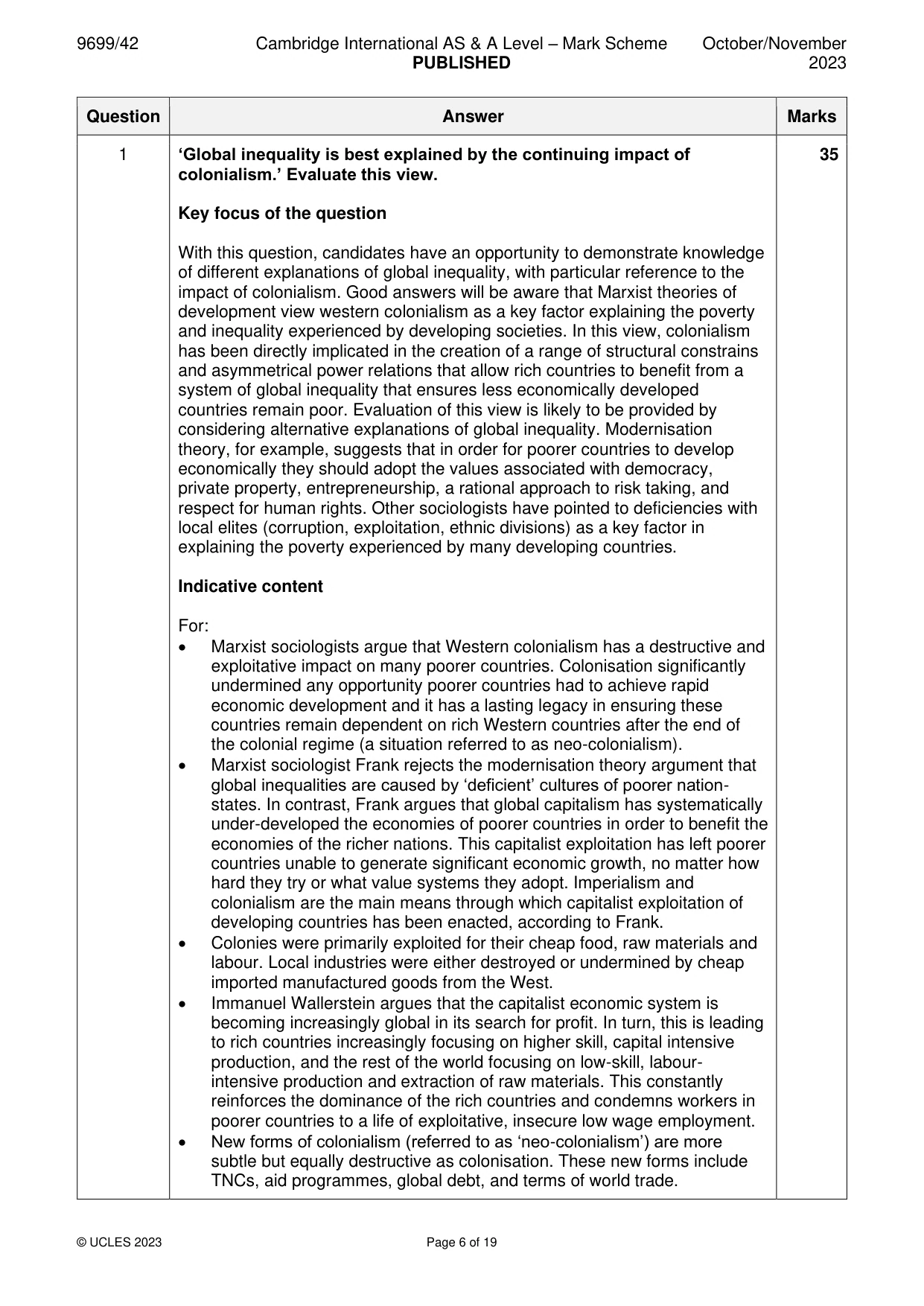 Mark scheme, page 6 of 19