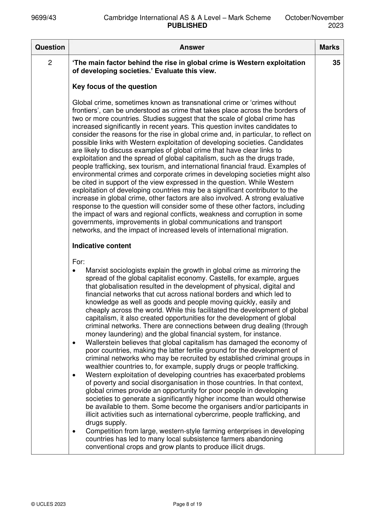 Mark scheme, page 8 of 19