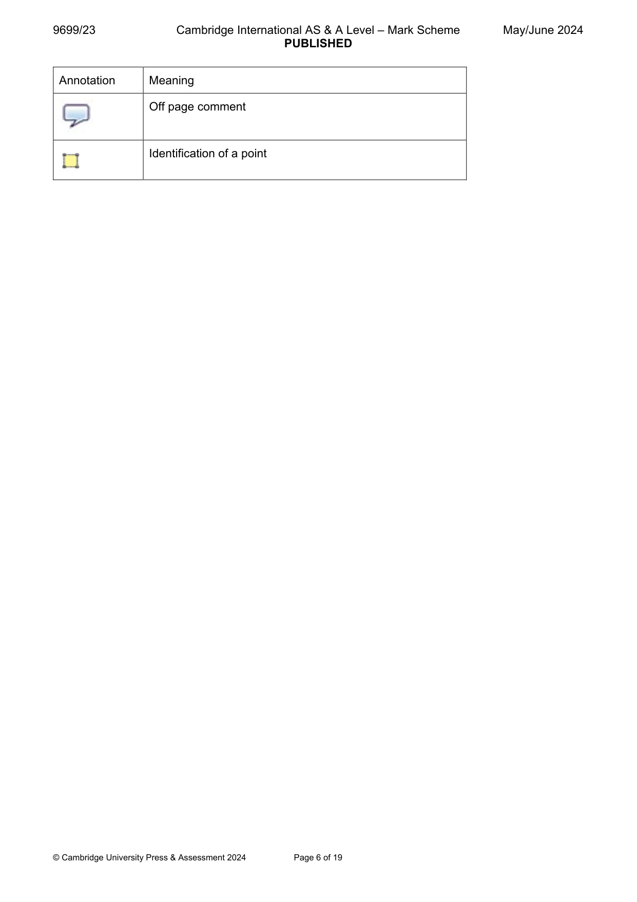 Mark scheme, page 6 of 19