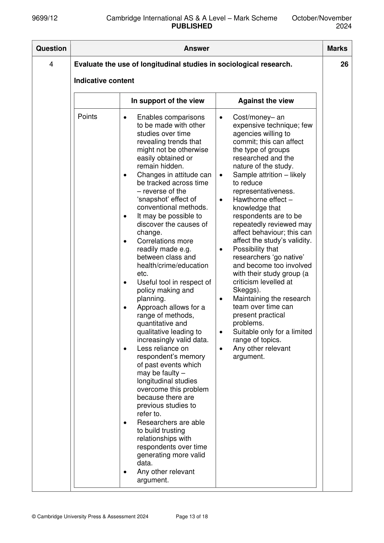 Mark scheme, page 13 of 18
