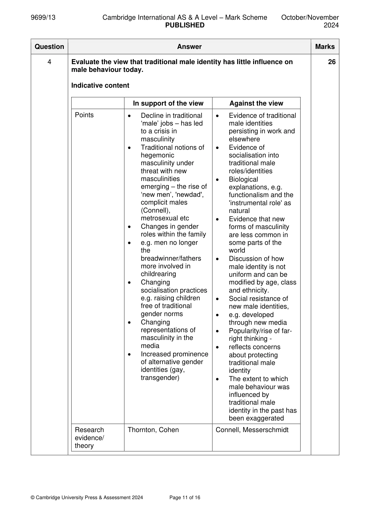 Mark scheme, page 11 of 16