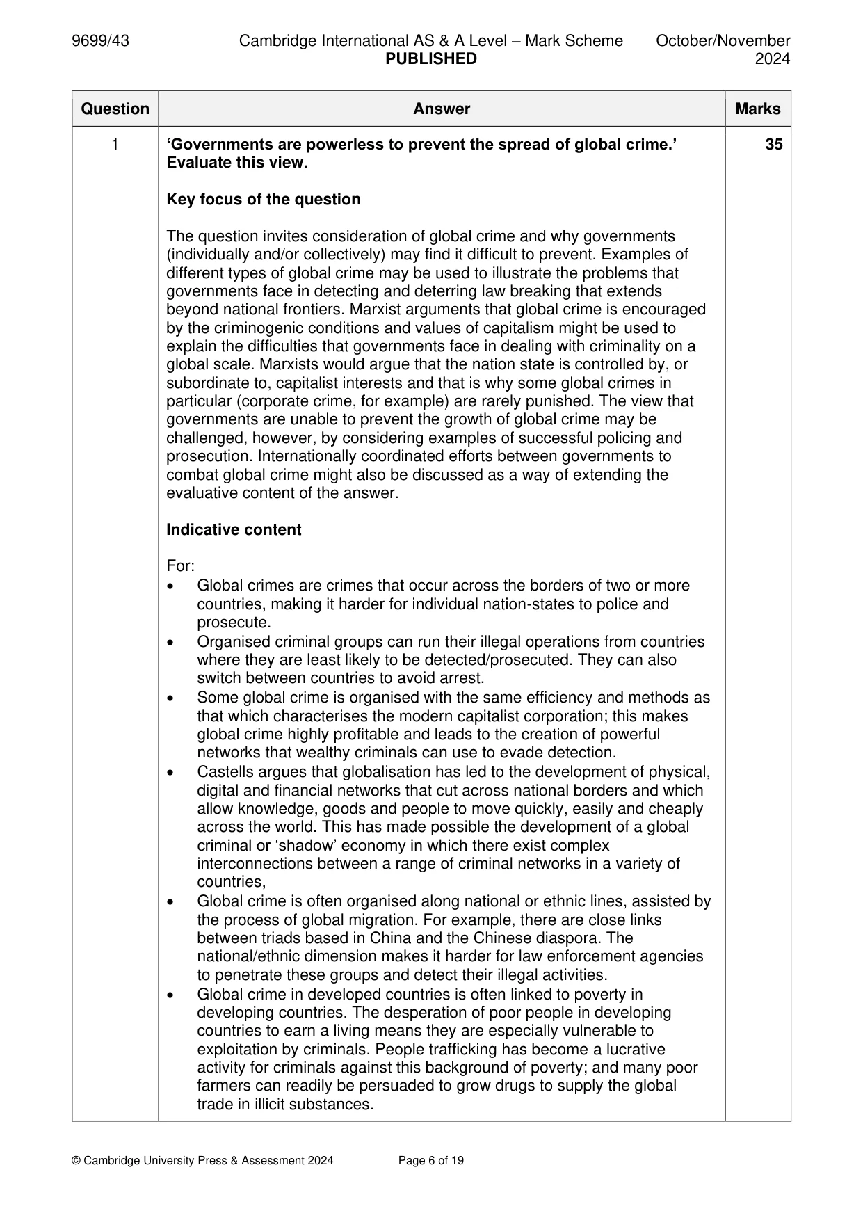 Mark scheme, page 6 of 19