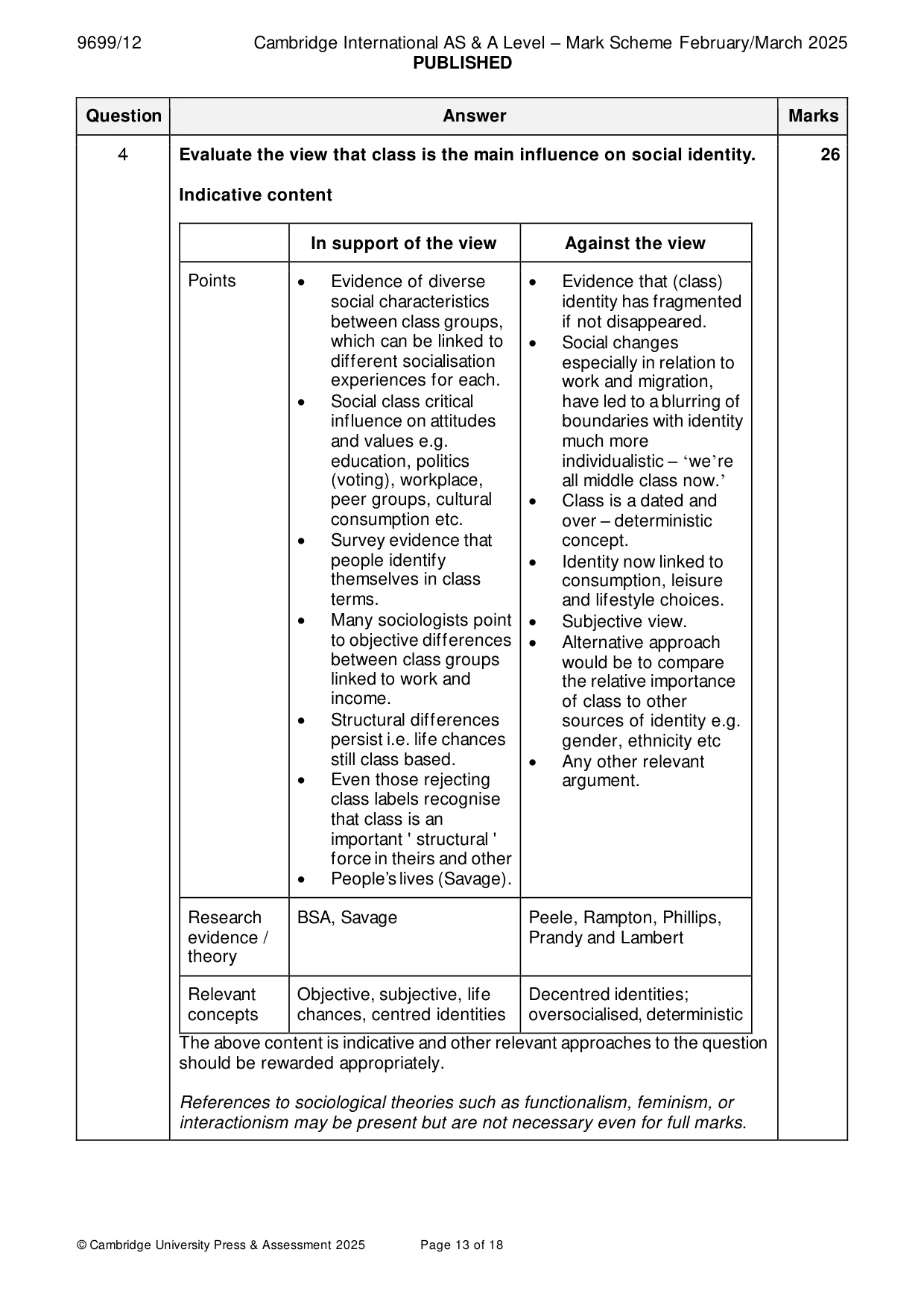 Mark scheme, page 13 of 18