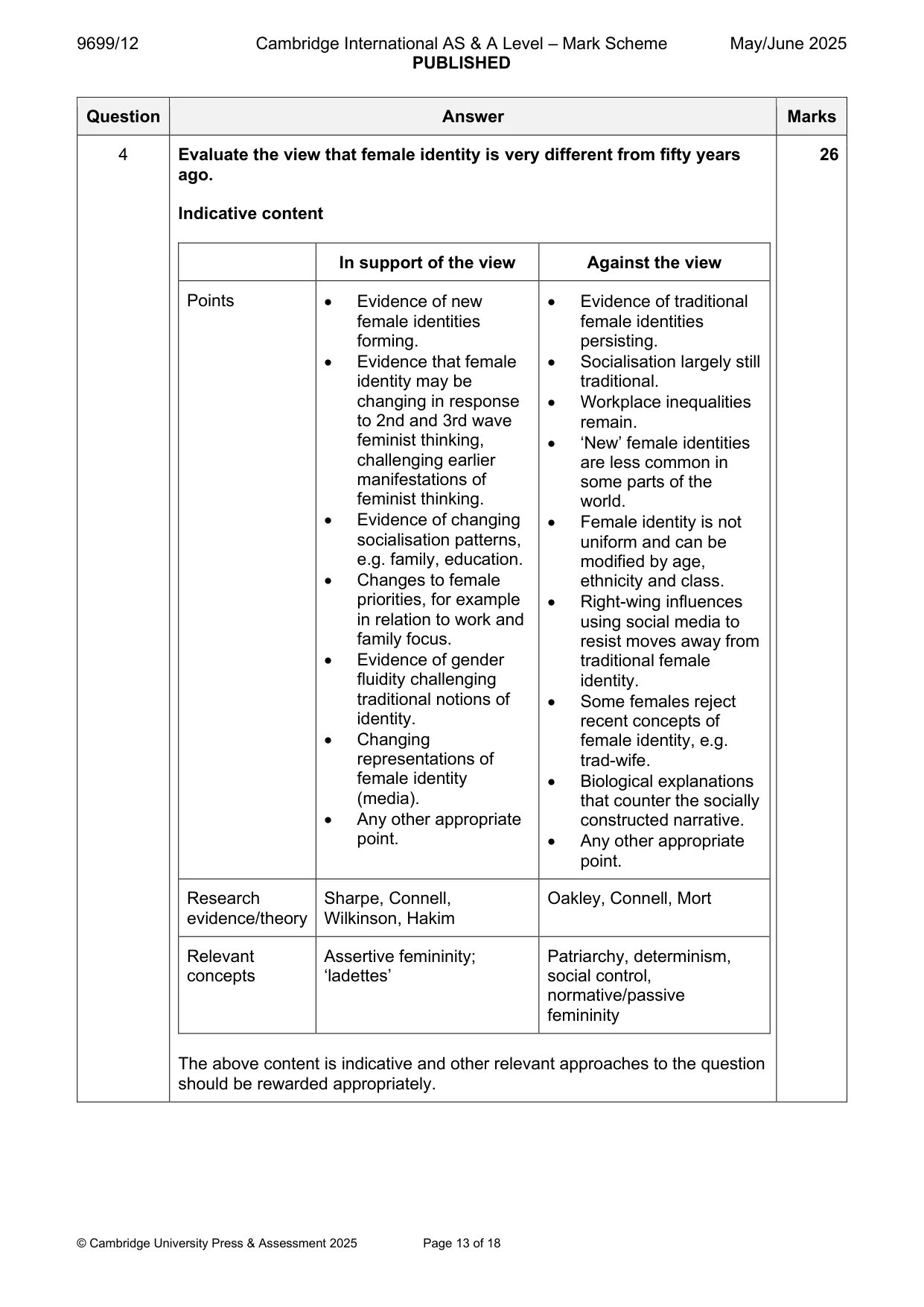 Mark scheme, page 13 of 18
