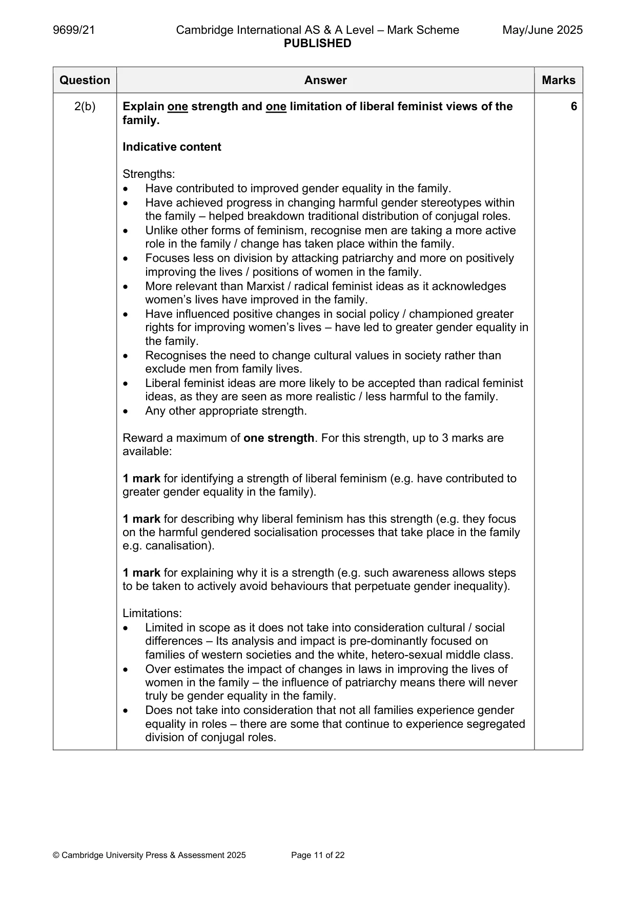 Mark scheme, page 11 of 22