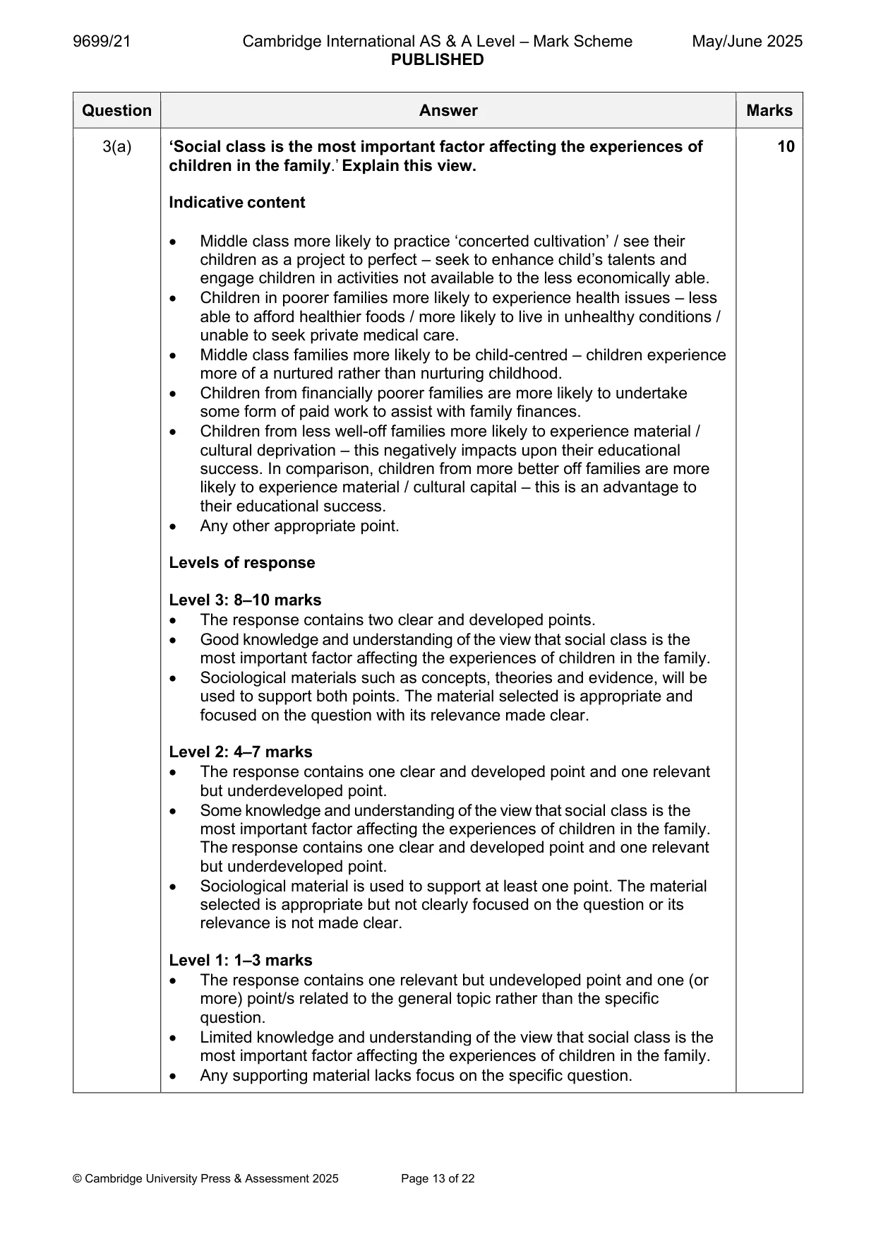 Mark scheme, page 13 of 22