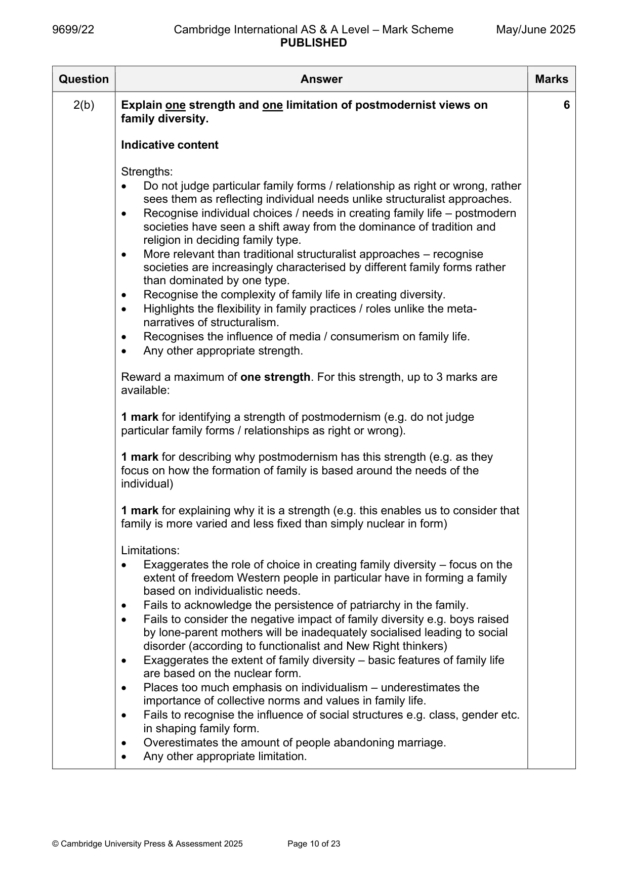 Mark scheme, page 10 of 23
