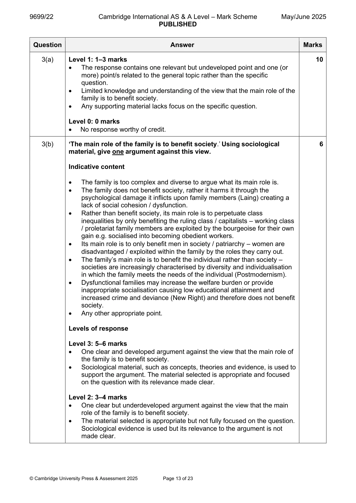 Mark scheme, page 13 of 23