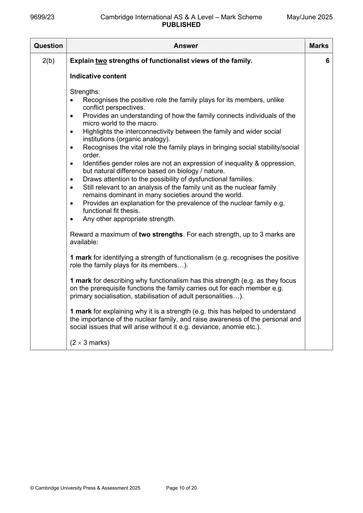 Mark scheme, page 10 of 20