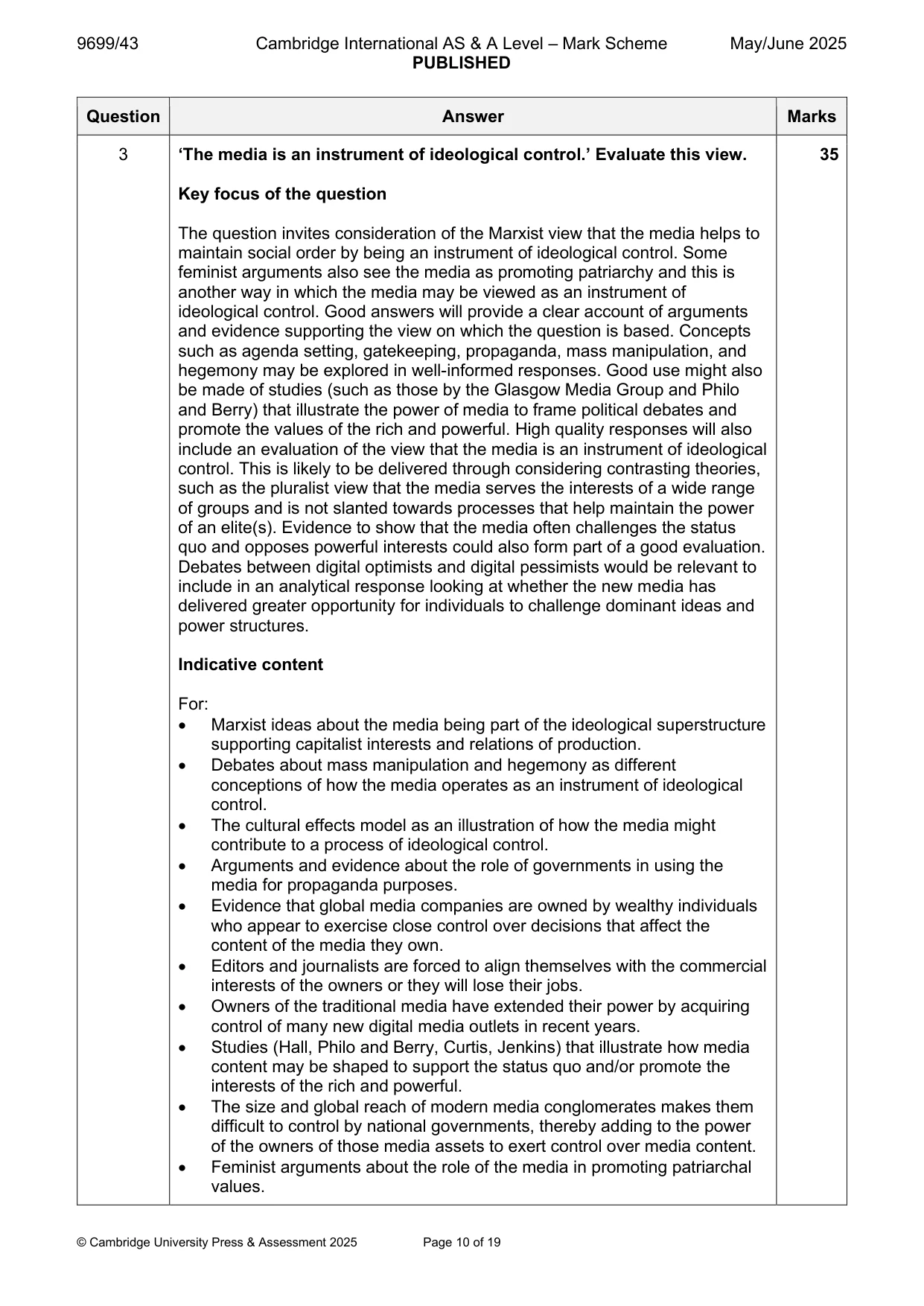 Mark scheme, page 10 of 19