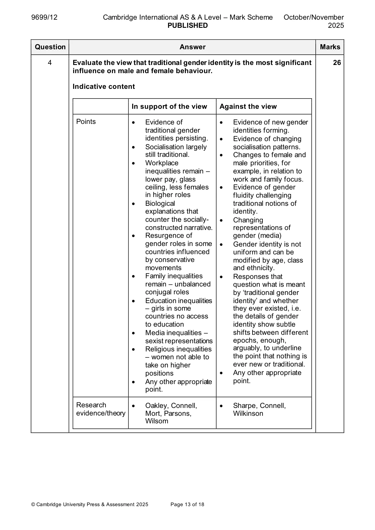 Mark scheme, page 13 of 18