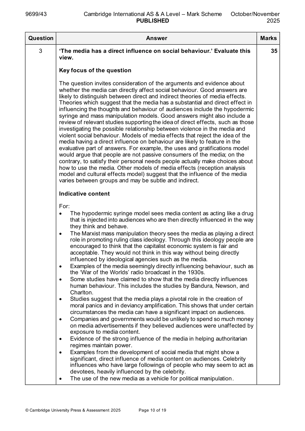 Mark scheme, page 10 of 19