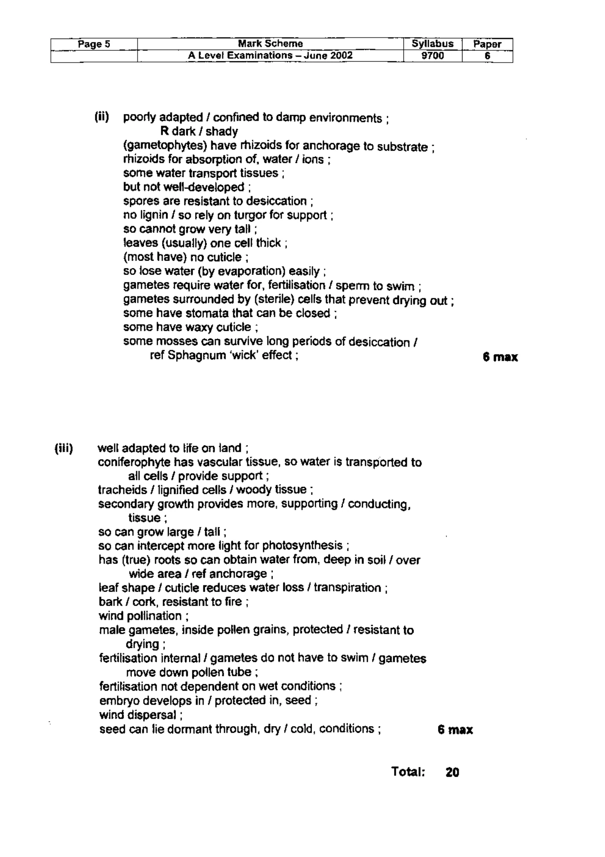 Mark scheme, page 6 of 18