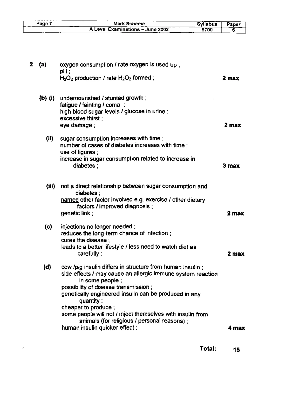 Mark scheme, page 8 of 18