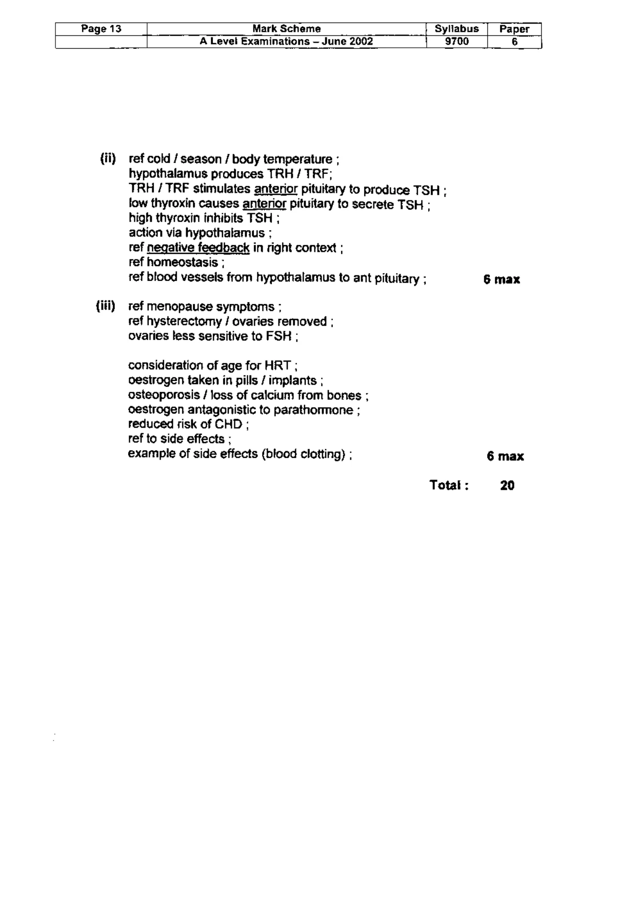 Mark scheme, page 14 of 18