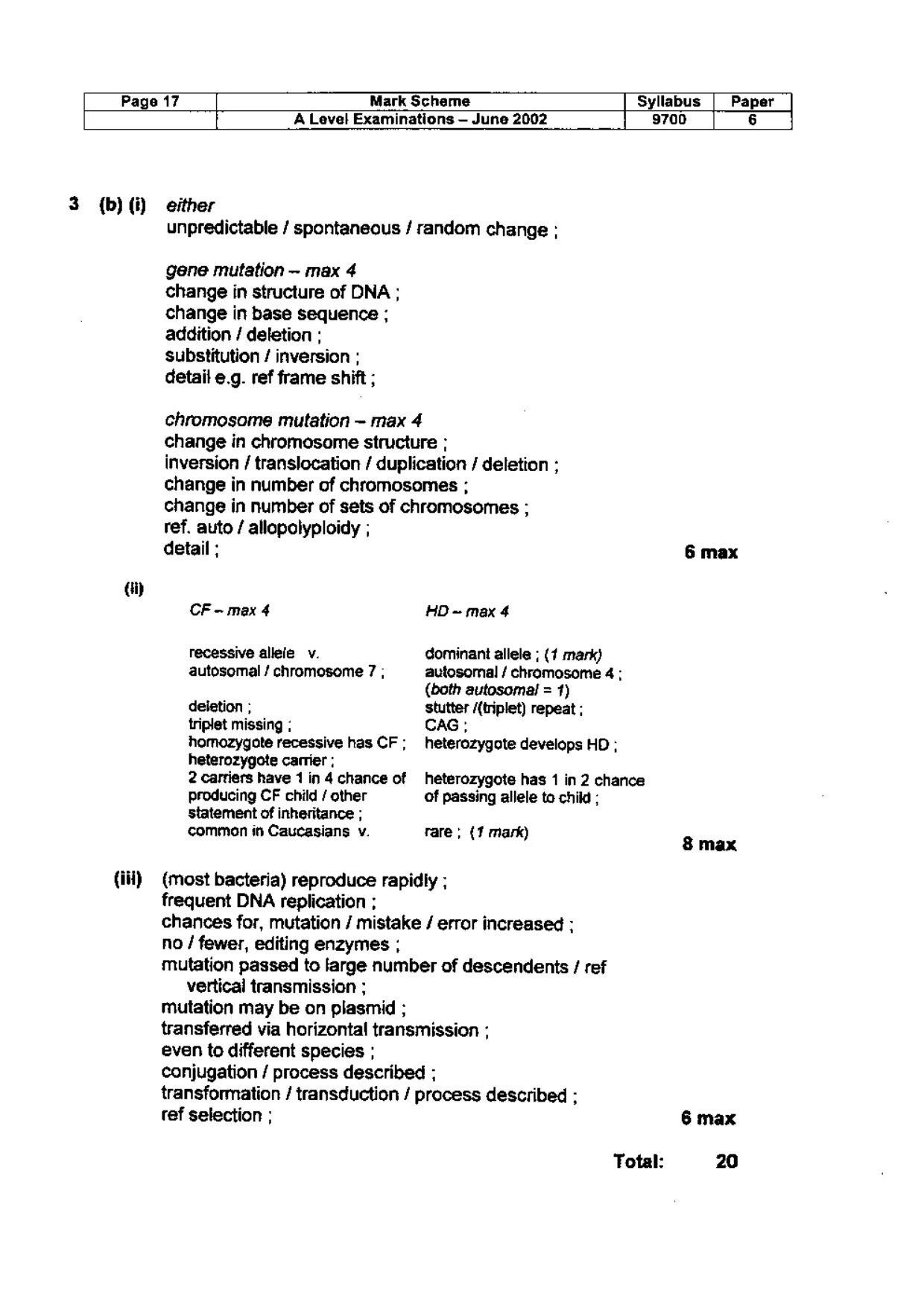 Mark scheme, page 18 of 18