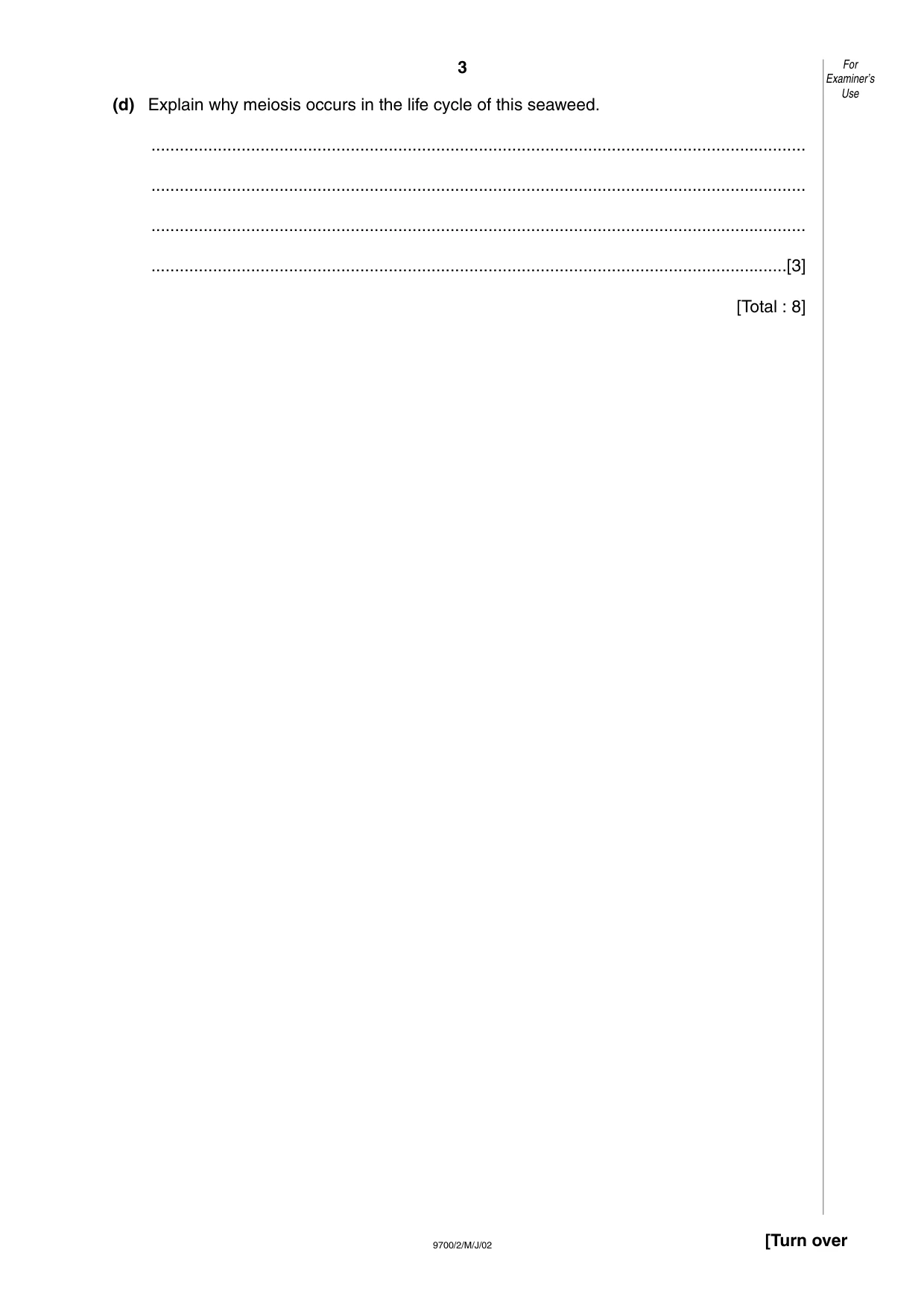 Cambridge A Level Biology 9700 2002 May/June Paper 2 · Variant 1 question paper, page 3 of 12