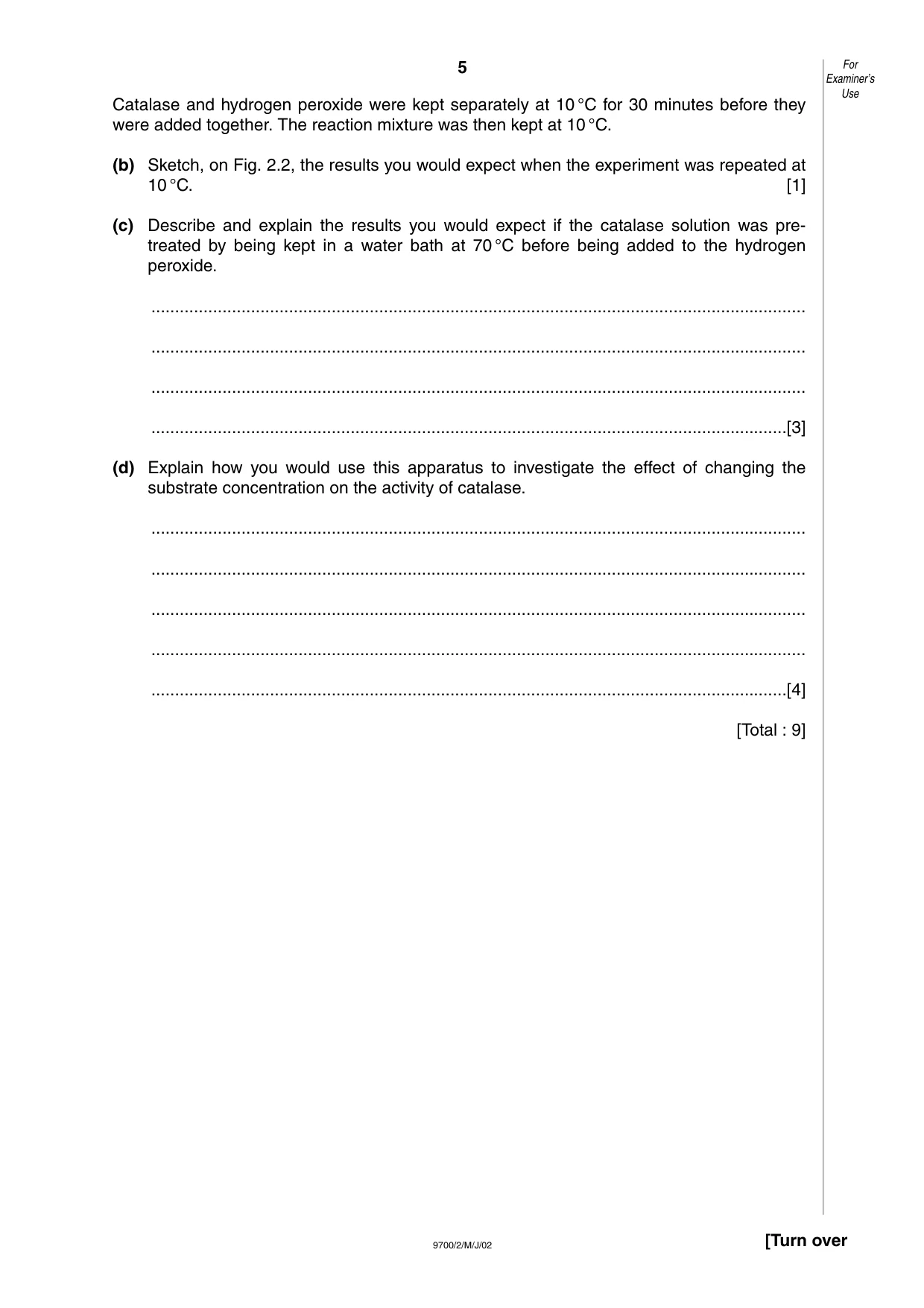 Cambridge A Level Biology 9700 2002 May/June Paper 2 · Variant 1 question paper, page 5 of 12
