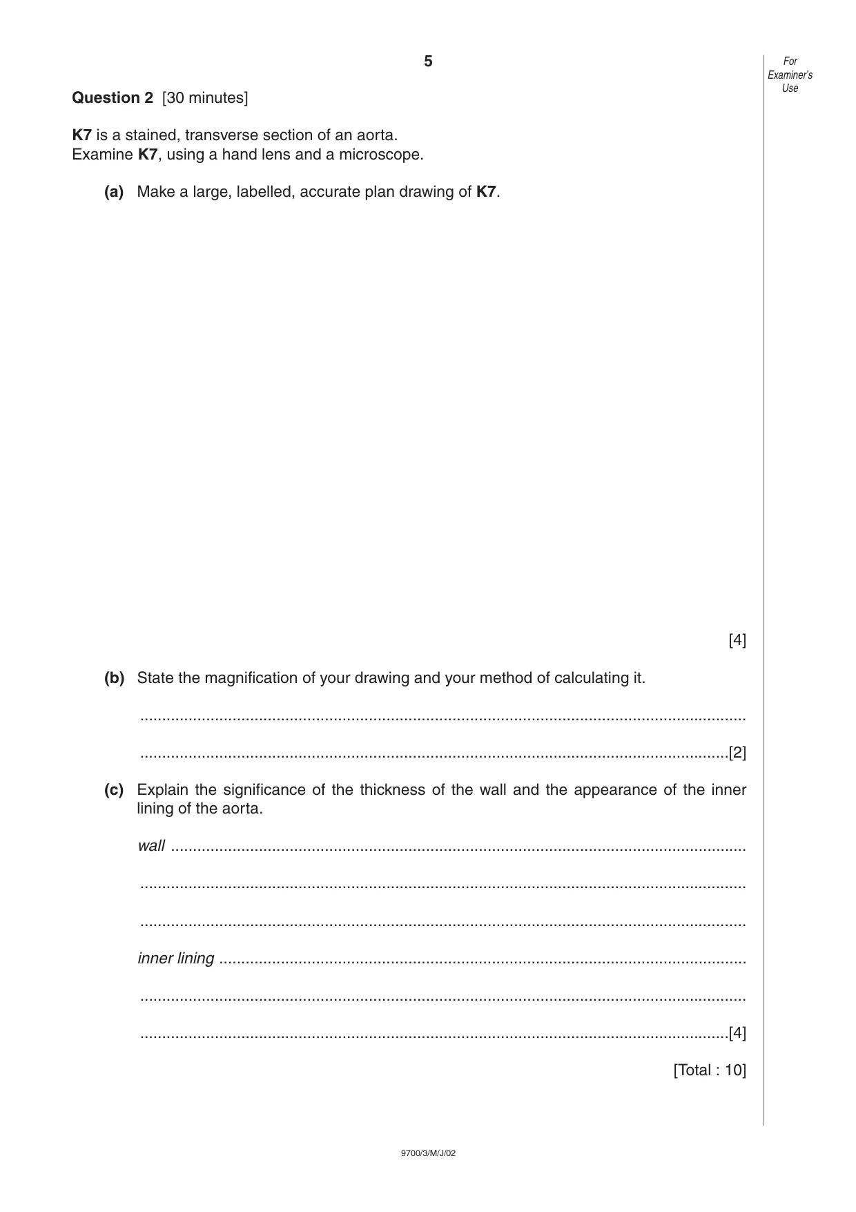 Cambridge A Level Biology 9700 2002 May/June Paper 3 · Variant 1 question paper, page 5 of 8