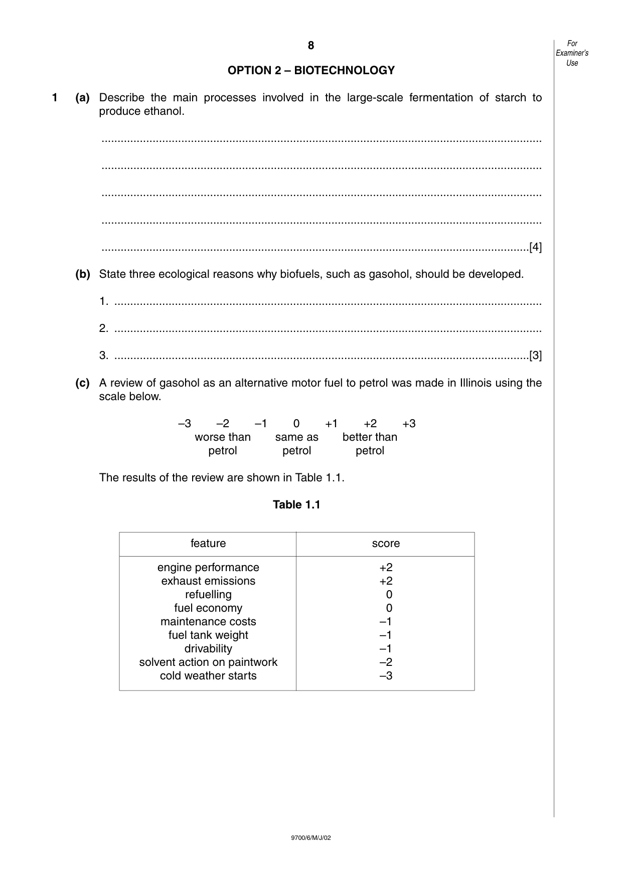 Cambridge A Level Biology 9700 2002 May/June Paper 6 · Variant 1 question paper, page 8 of 24