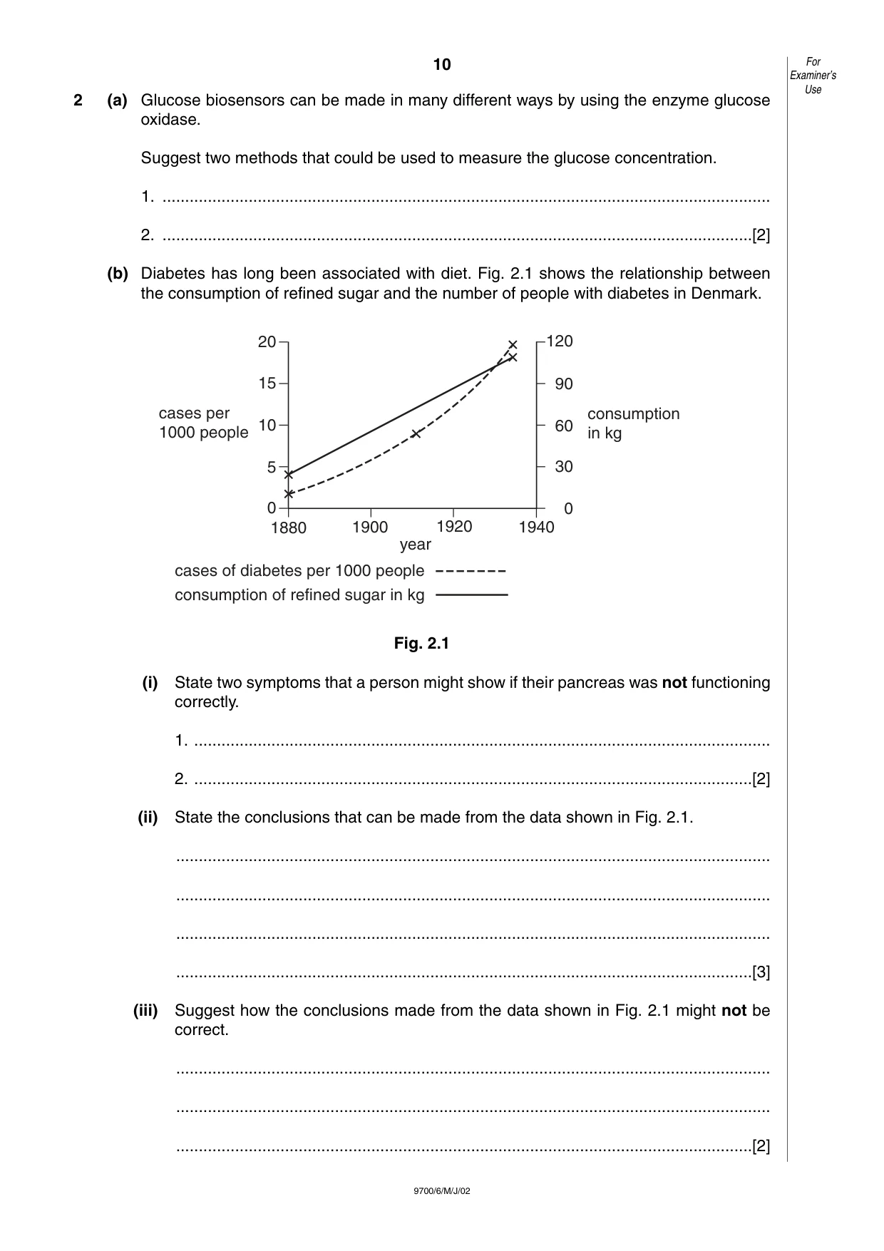 Cambridge A Level Biology 9700 2002 May/June Paper 6 · Variant 1 question paper, page 10 of 24