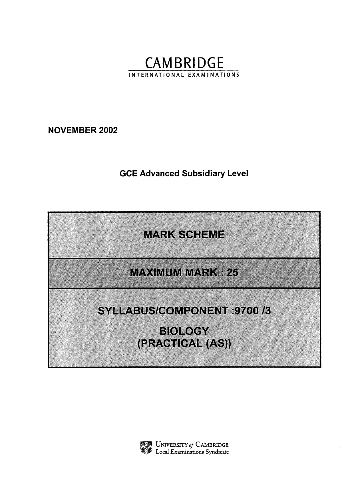 Mark scheme, page 1 of 2