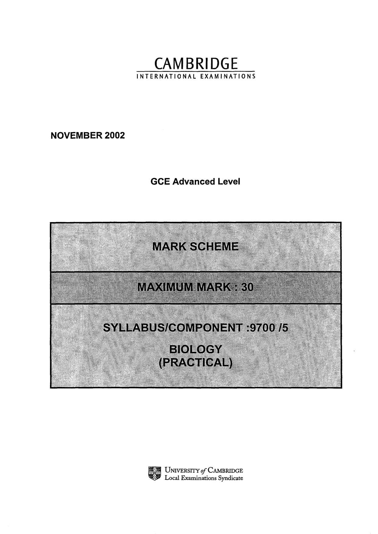 Mark scheme, page 1 of 3
