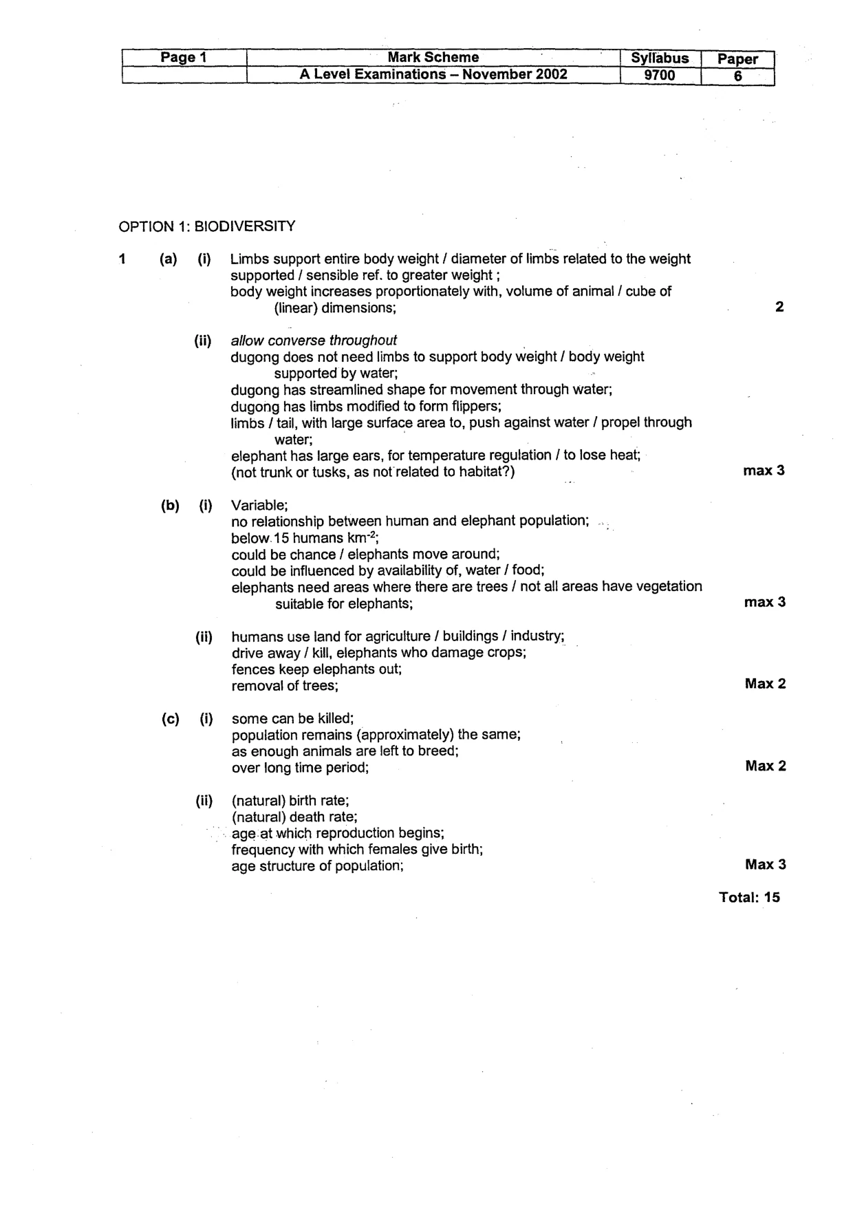 Mark scheme, page 2 of 17