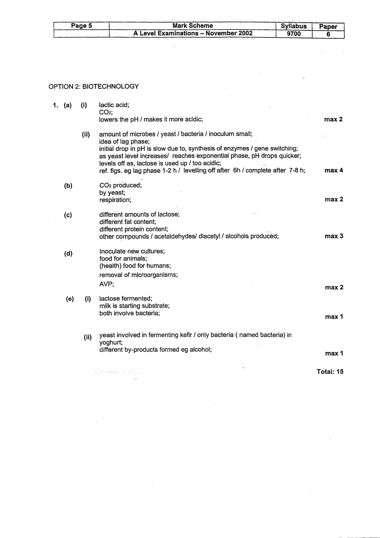 Mark scheme, page 6 of 17