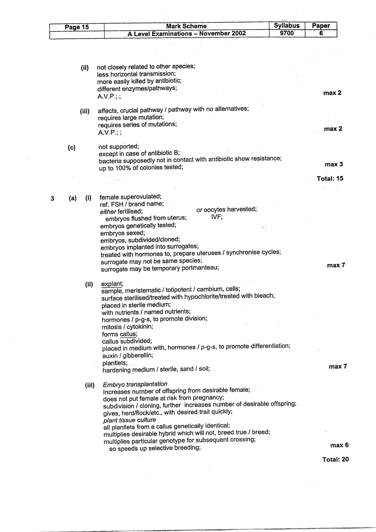 Mark scheme, page 16 of 17